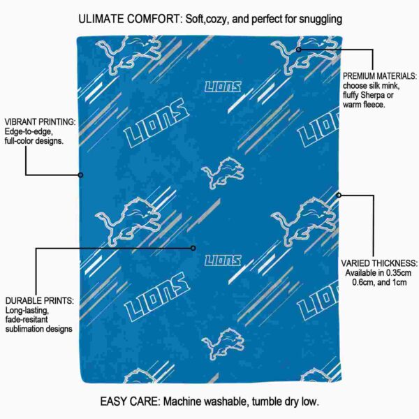 detroit lions fan spirit blue blanket new arrival