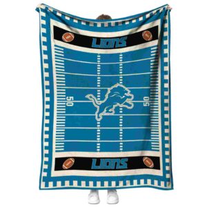 detroit lions football field blue blanket best selling