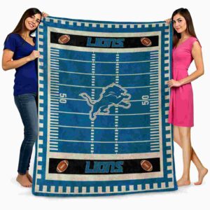 detroit lions football field blue blanket fashion forward