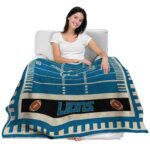 detroit lions football field blue blanket latest model
