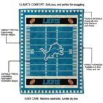 detroit lions football field blue blanket new arrival