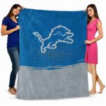 detroit lions gradient dots blue blanket fashion forward
