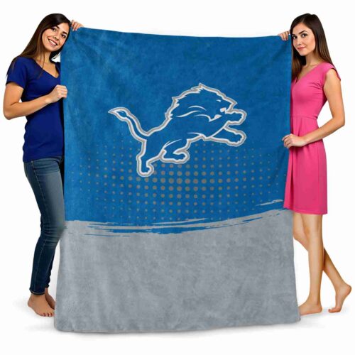 detroit lions gradient dots blue blanket fashion forward