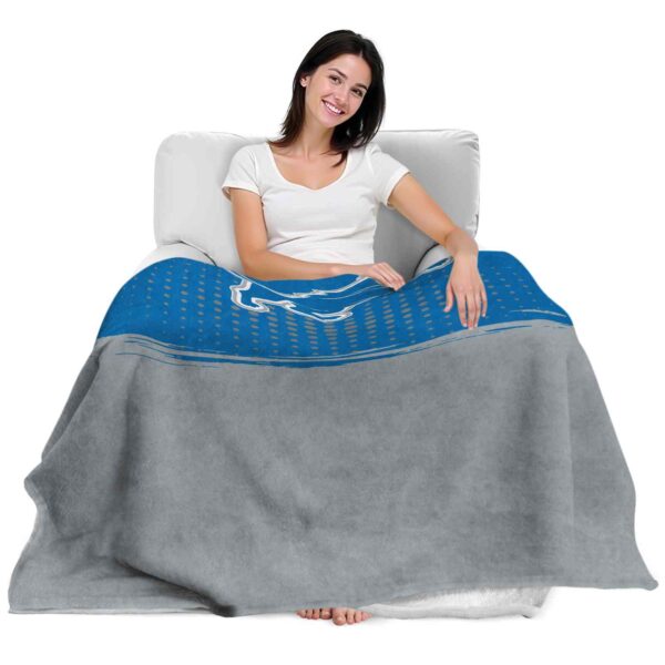 detroit lions gradient dots blue blanket latest model