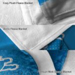 detroit lions gradient dots blue blanket premium grade
