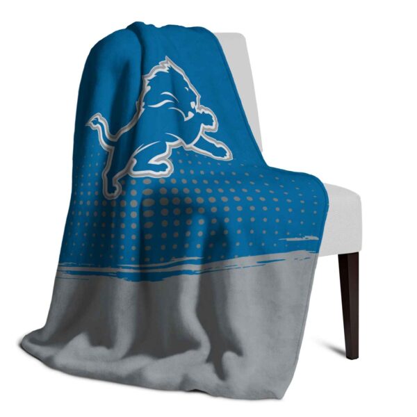 detroit lions gradient dots blue blanket top rated