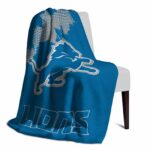 detroit lions grunge texture blue blanket best selling