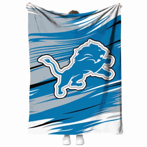 detroit lions paint streaks blue white blanket best selling