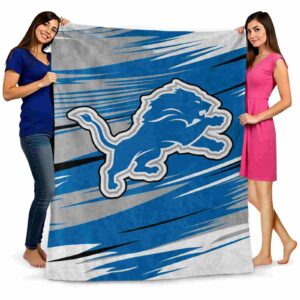 detroit lions paint streaks blue white blanket fashion forward