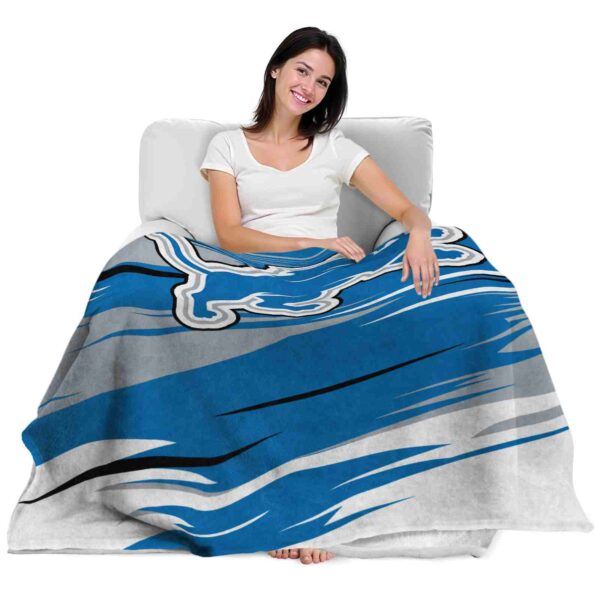 detroit lions paint streaks blue white blanket latest model