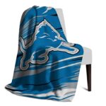 detroit lions paint streaks blue white blanket top rated