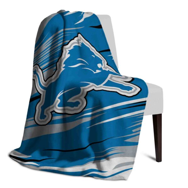 detroit lions paint streaks blue white blanket top rated