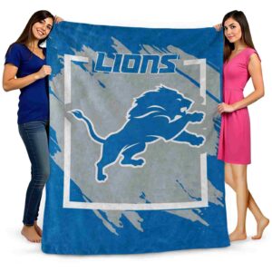 detroit lions splatter effect blue blanket fashion forward