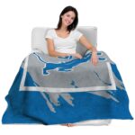 detroit lions splatter effect blue blanket best selling