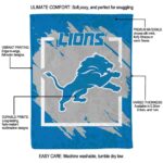 detroit lions splatter effect blue blanket best selling