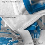 detroit lions splatter effect blue blanket best selling