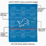 detroit lions striped pattern blue blanket best selling