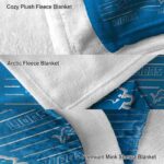 detroit lions striped pattern blue blanket best selling
