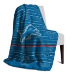 detroit lions striped pattern blue blanket best selling