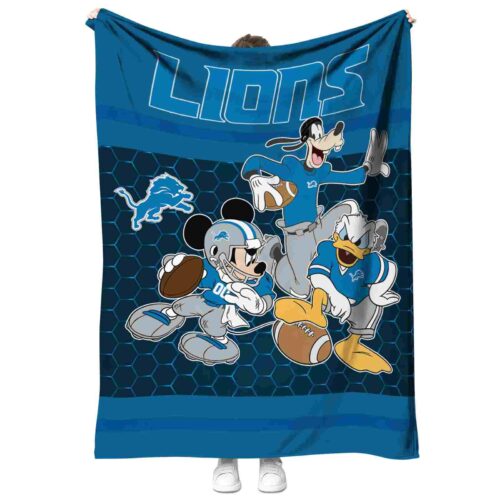 detroit lions three musketeers blue blanket best selling
