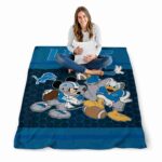 detroit lions three musketeers blue blanket best selling