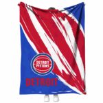 detroit pistons brushstrokes red white blanket best selling