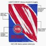 detroit pistons brushstrokes red white blanket best selling