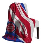 detroit pistons brushstrokes red white blanket best selling
