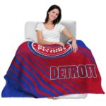 detroit pistons diagonal stripes red blanket best selling