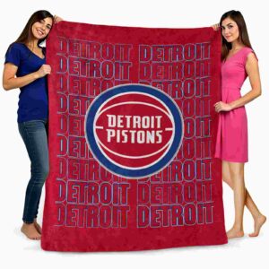 detroit pistons fan pride red blanket fashion forward