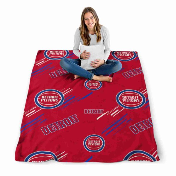 detroit pistons fan spirit red blanket high quality