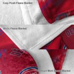 detroit pistons fan spirit red blanket premium grade