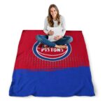 detroit pistons gradient dots red blanket high quality