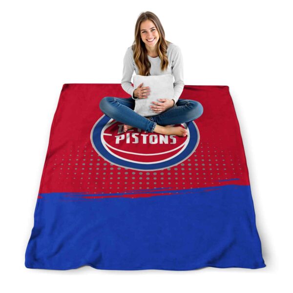detroit pistons gradient dots red blanket high quality
