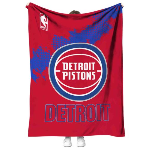 detroit pistons grunge texture red blanket best selling