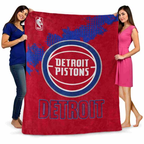 detroit pistons grunge texture red blanket fashion forward