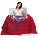 detroit pistons grunge texture red blanket latest model