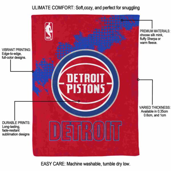 detroit pistons grunge texture red blanket new arrival