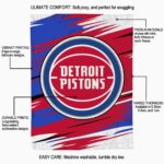 detroit pistons paint streaks red white blanket best selling