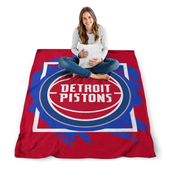 detroit pistons splatter effect red blanket high quality