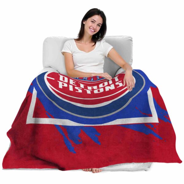 detroit pistons splatter effect red blanket latest model