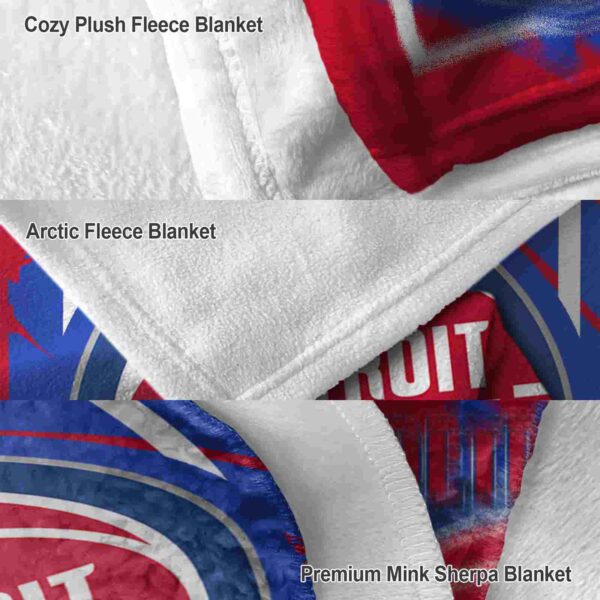 detroit pistons splatter effect red blanket premium grade