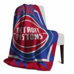 detroit pistons splatter effect red blanket top rated