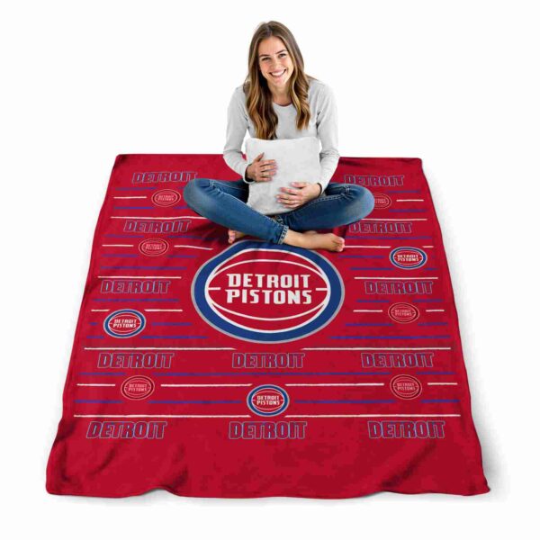 detroit pistons striped pattern red blanket high quality