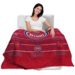 detroit pistons striped pattern red blanket latest model