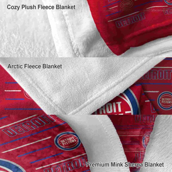 detroit pistons striped pattern red blanket premium grade