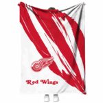 detroit red wings brushstrokes red white blanket best selling