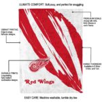 detroit red wings brushstrokes red white blanket best selling