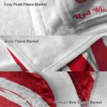 detroit red wings brushstrokes red white blanket best selling