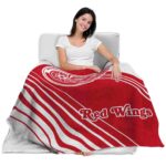 detroit red wings diagonal stripes red blanket latest model